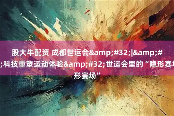 股大牛配资 成都世运会&#32;|&#32;科技重塑运动体验&#32;世运会里的“隐形赛场”
