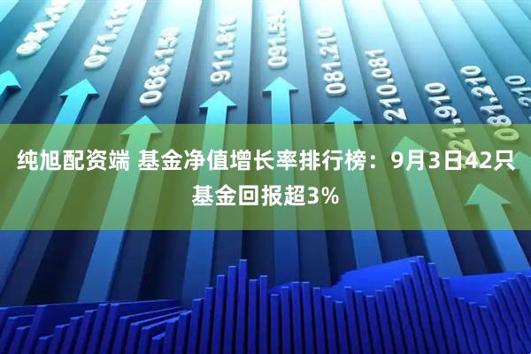 纯旭配资端 基金净值增长率排行榜：9月3日42只基金回报超3%
